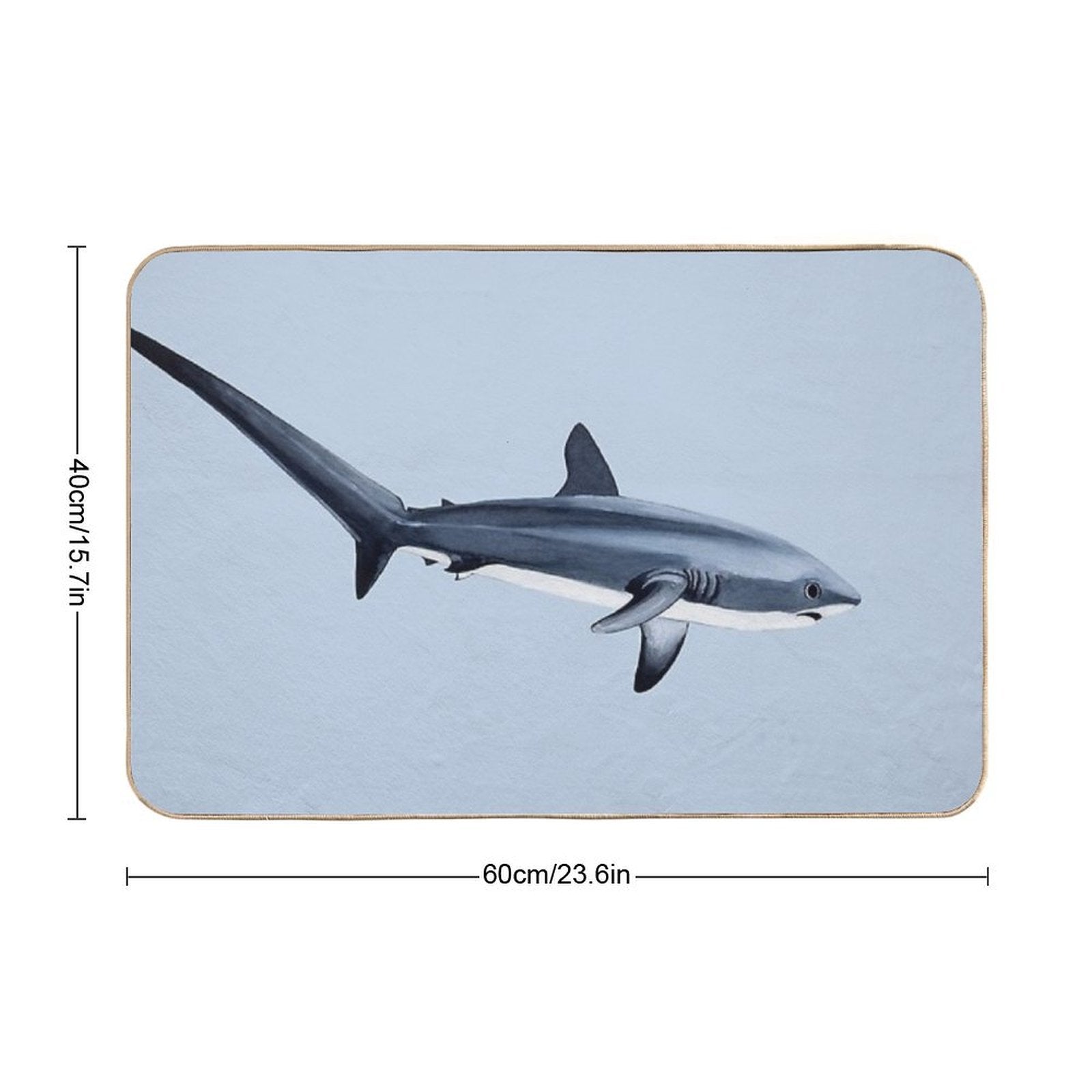 THRESHER SHARK  Repositionable Bath Mat