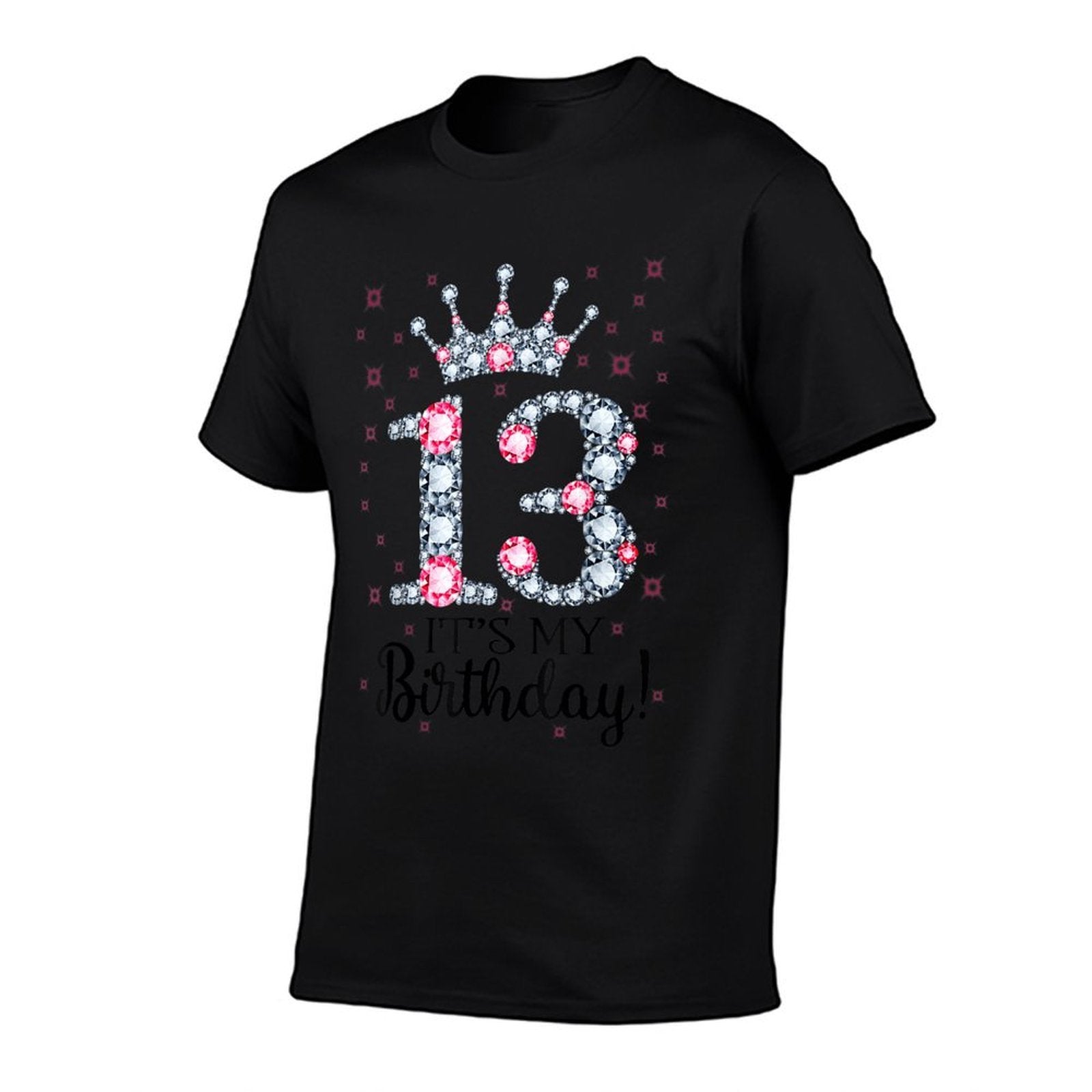 13 It's My Birthday Pink Crown Happy 13th Birthday Girl  Breathable T-Shirt