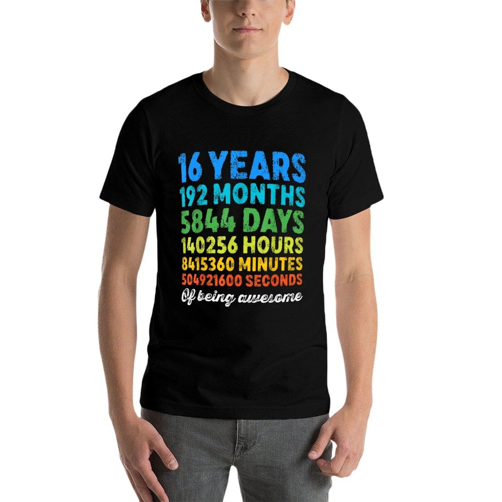 16 Years Old 16th Birthday Vintage Retro Countdown  Stretchy T-Shirt