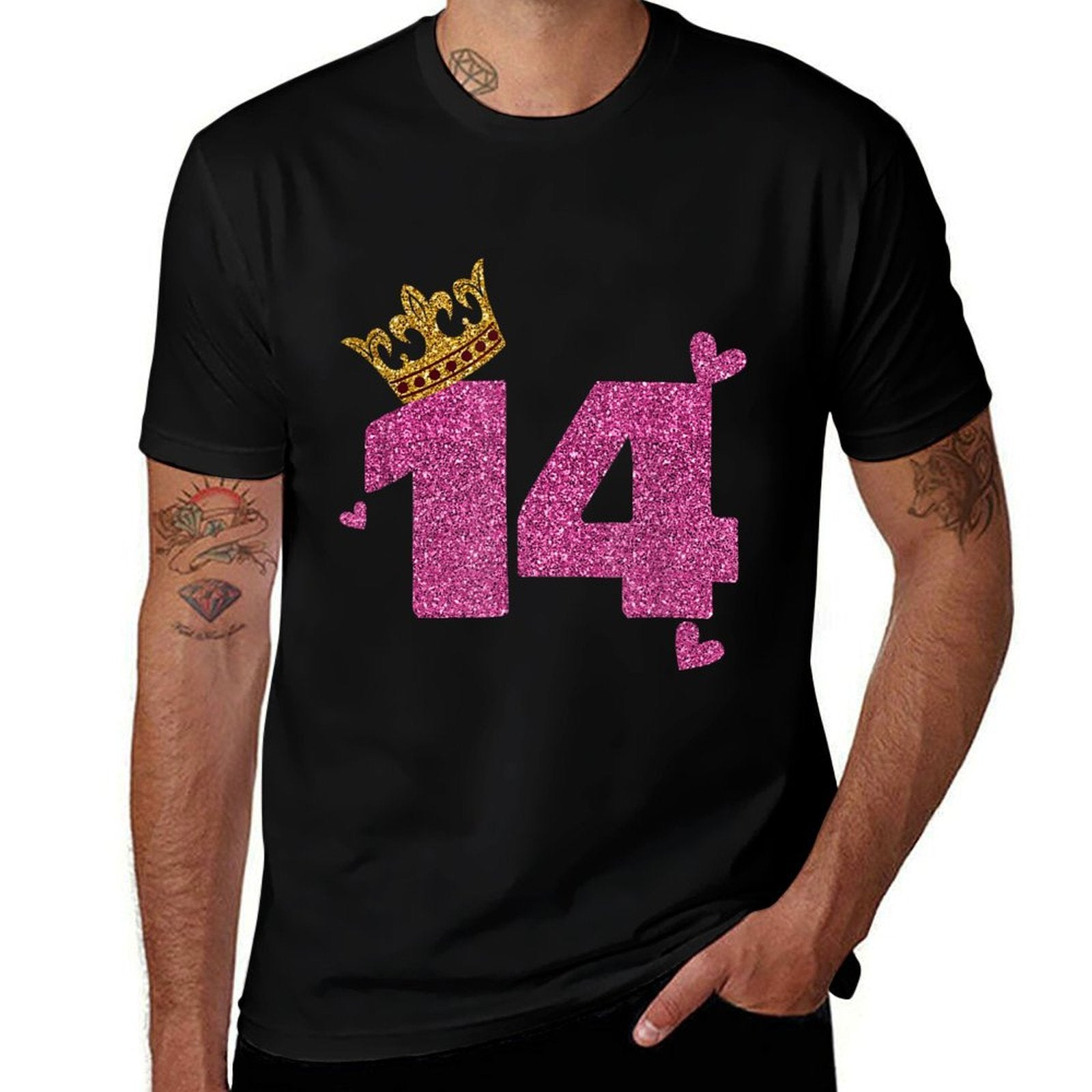 14th Birthday Crown 14 Years Old Bday  Odor-resistant T-Shirt