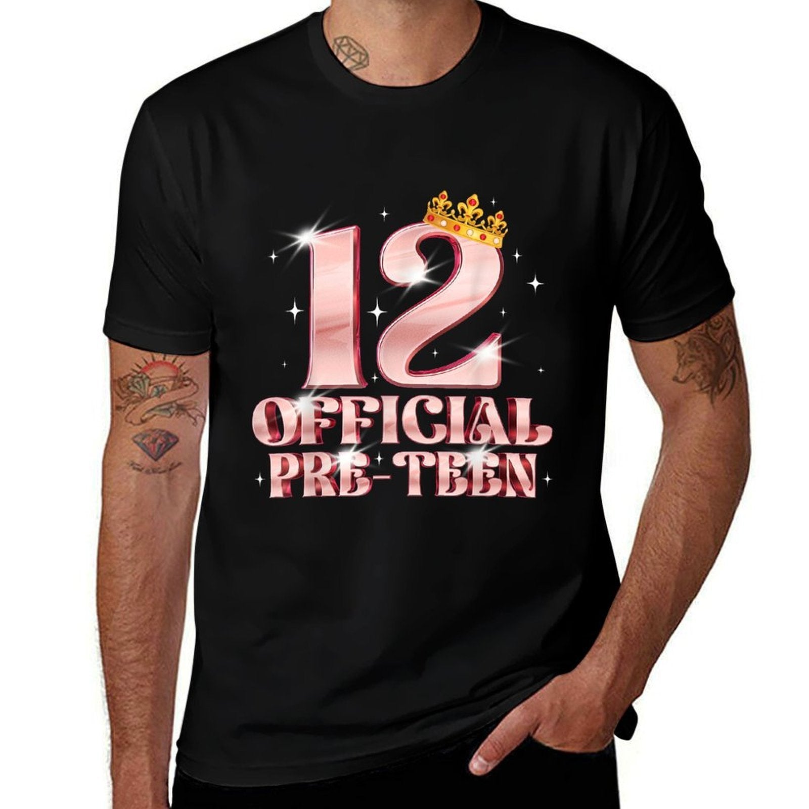12th Birthday Girls 12 Years Old Official PRE-TEEN  Durable T-Shirt