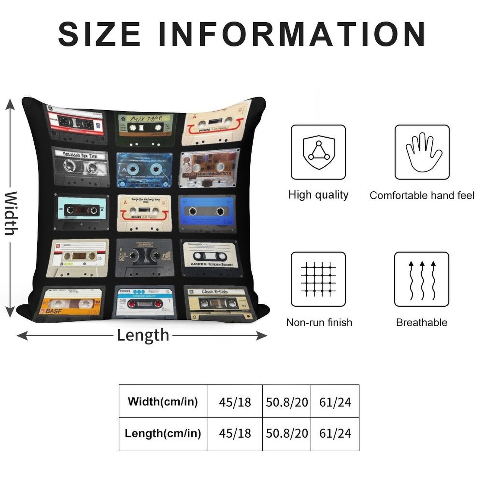 #Music Soft Fade-Resistant Throw Pillow