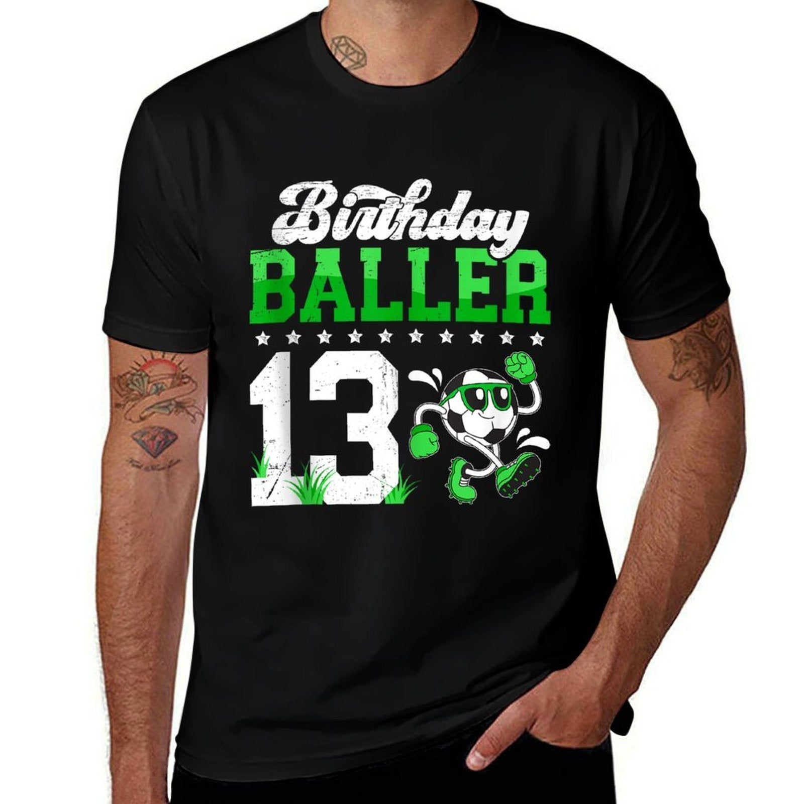 13th Soccer Birthday Party Thirteen Year Old Soccer Player  Quick-drying T-Shirt