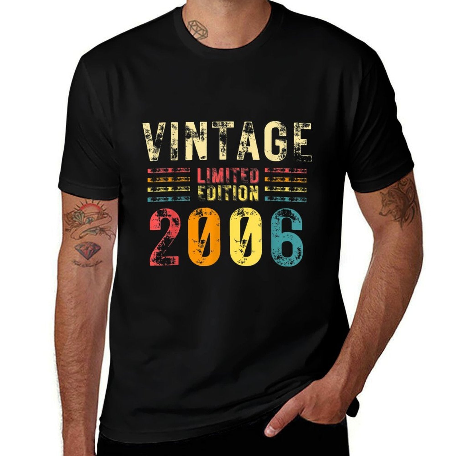 17 Year Old Gifts Vintage 2006 Limited Edition 17th Birthday  Oversized Silhouette T-Shirt