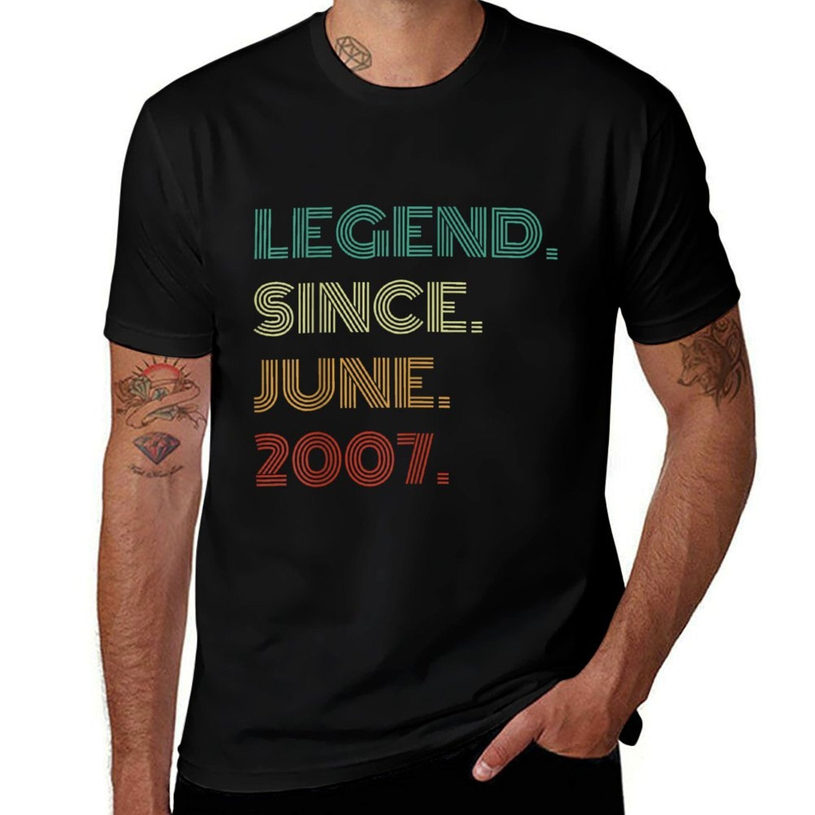 18 Years Old Legend Since June 2007 18th Birthday Graphic-printed T-Shirt