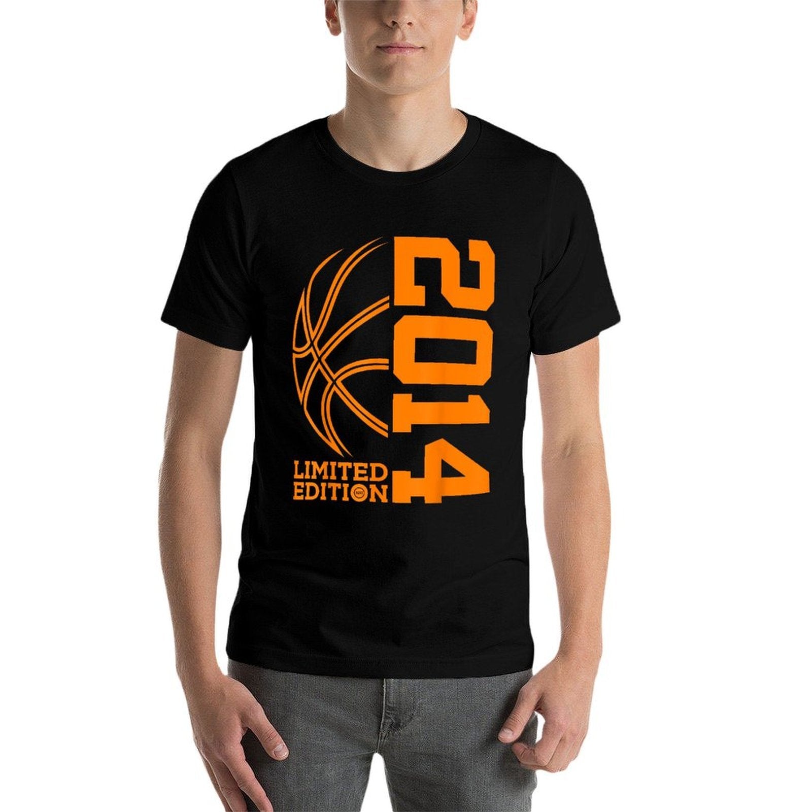 11th BIRTHDAY BASKETBALL LIMITED EDITION 2014  Ribbed Collar T-Shirt