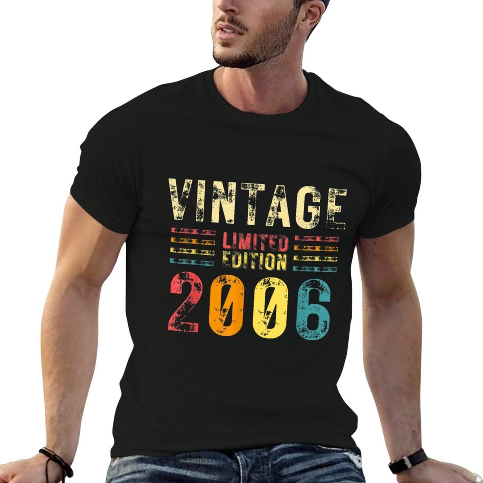 17 Year Old Gifts Vintage 2006 Limited Edition 17th Birthday  Oversized Silhouette T-Shirt