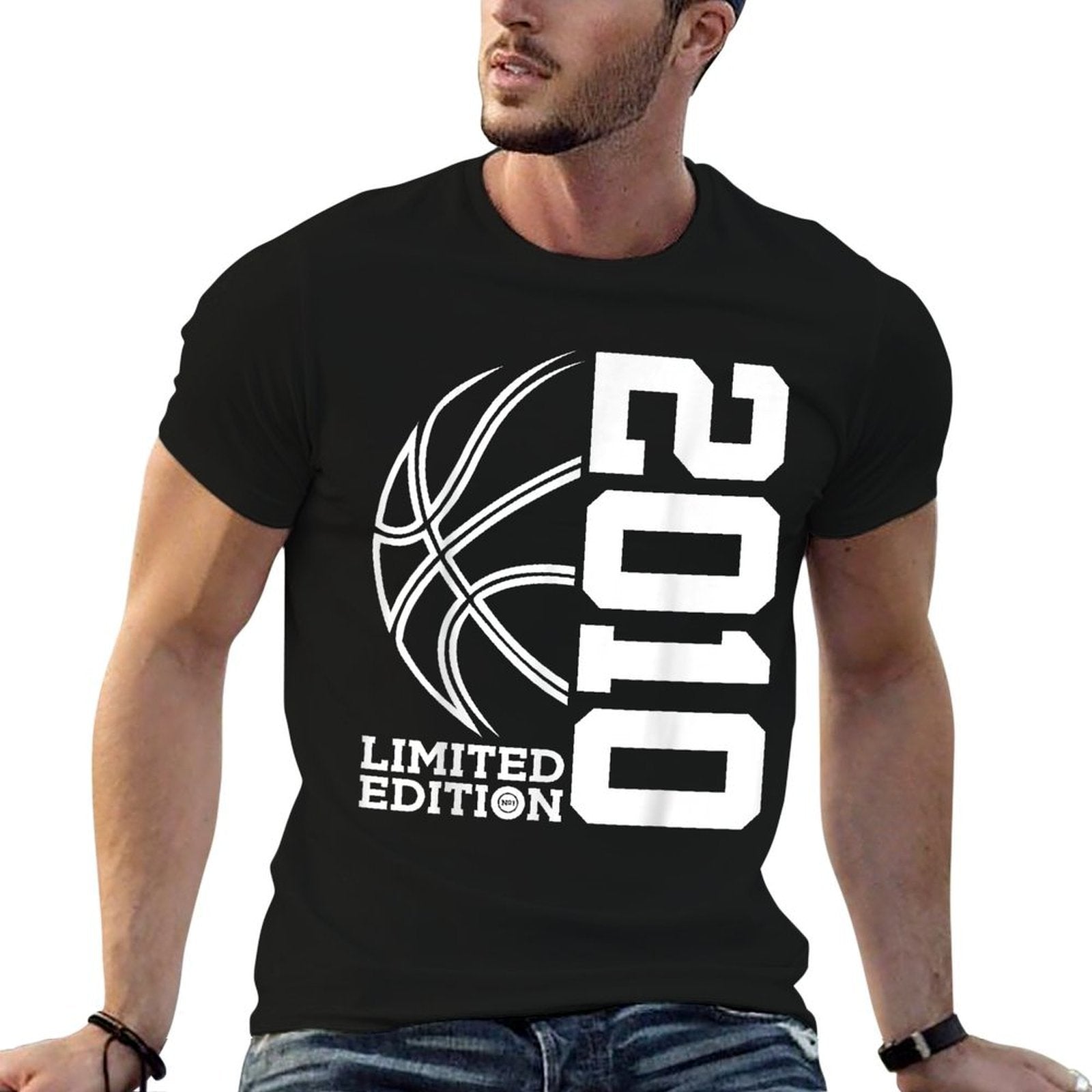 15th BIRTHDAY BASKETBALL LIMITED EDITION 2010  Ribbed Collar T-Shirt