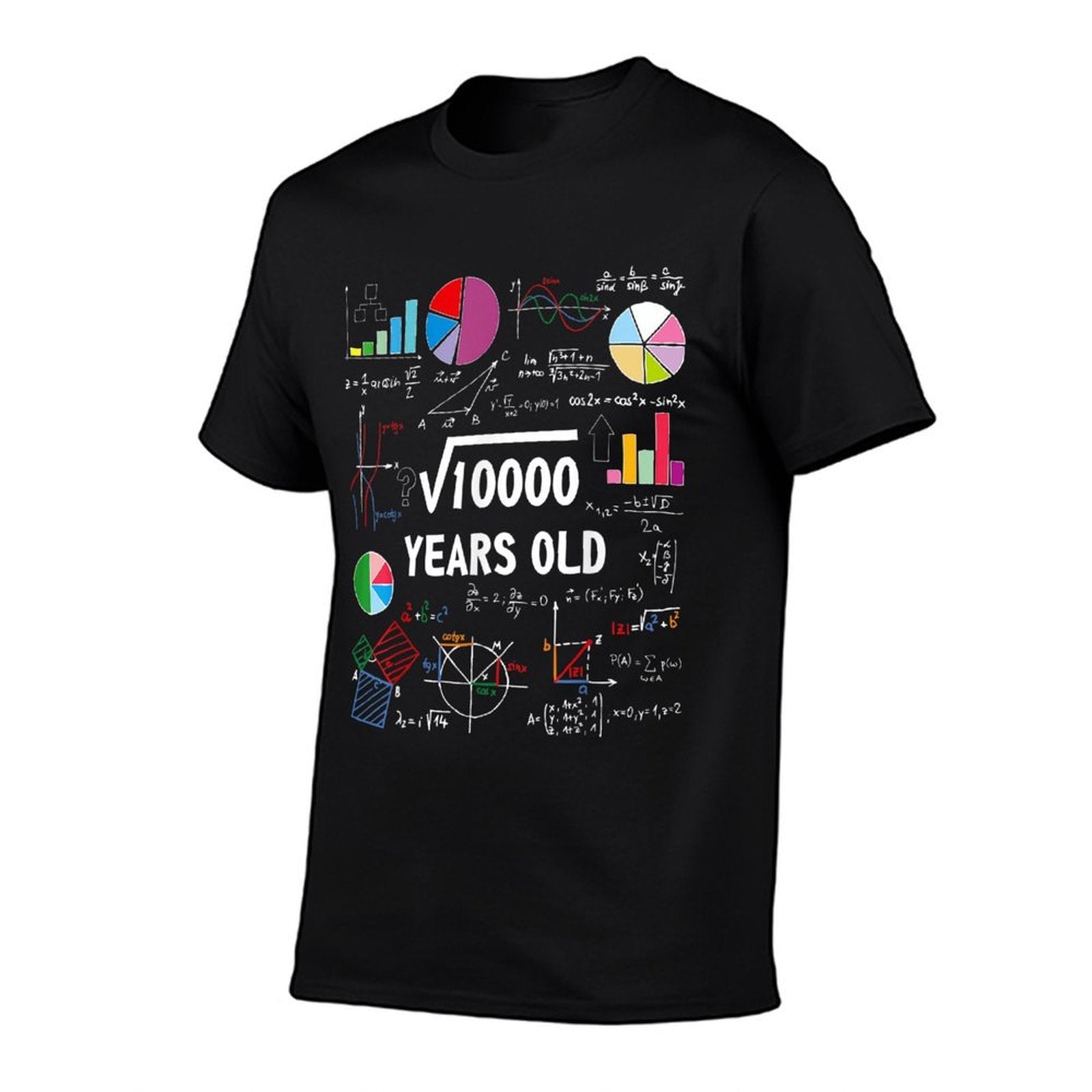100 Year Old Grandma Square Root Of 10000 Fun 100th Birthday  High-quality Stitching T-Shirt