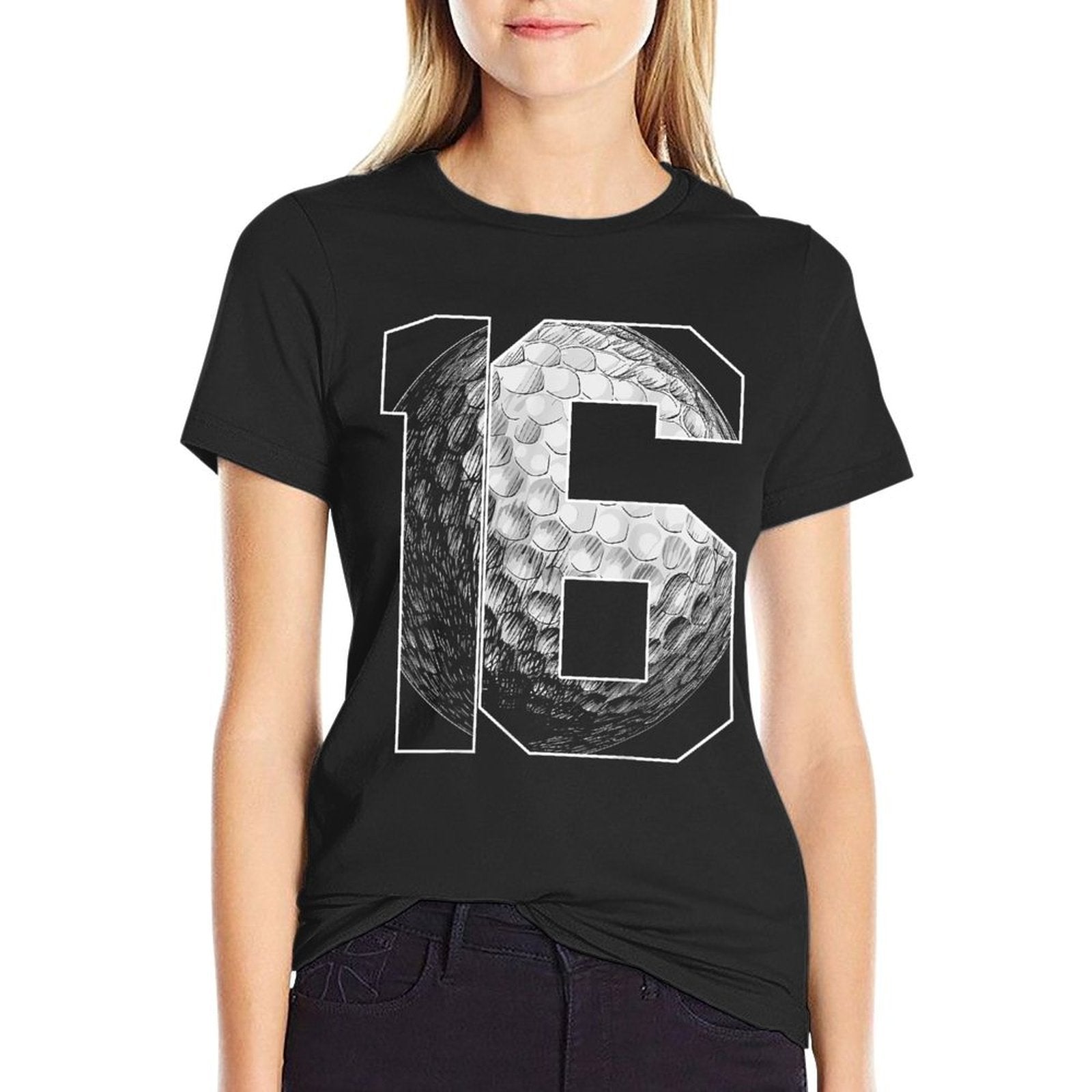 16th Birthday Boy Golf Player Golf 16 Years Old  Easy-care T-Shirt