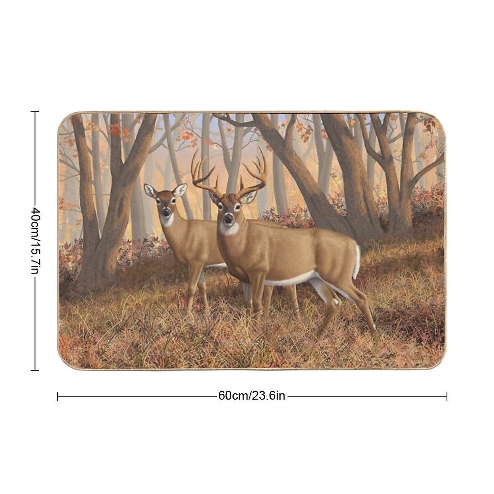 Whitetail Deer Monster Buck And Doe  Pet-Safe Bath Mat