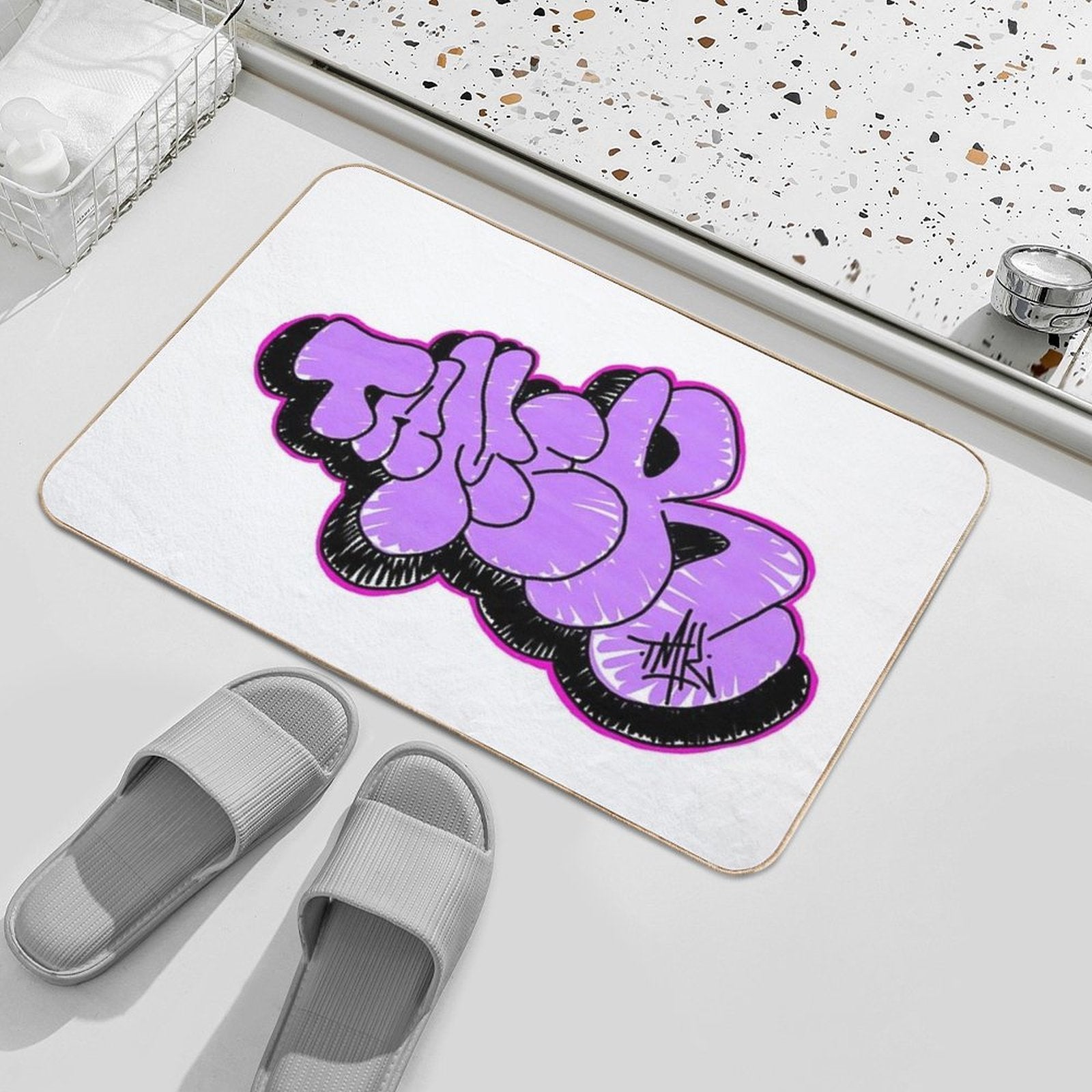 TAMEK Pink Throwie  Pet-Safe Bath Mat