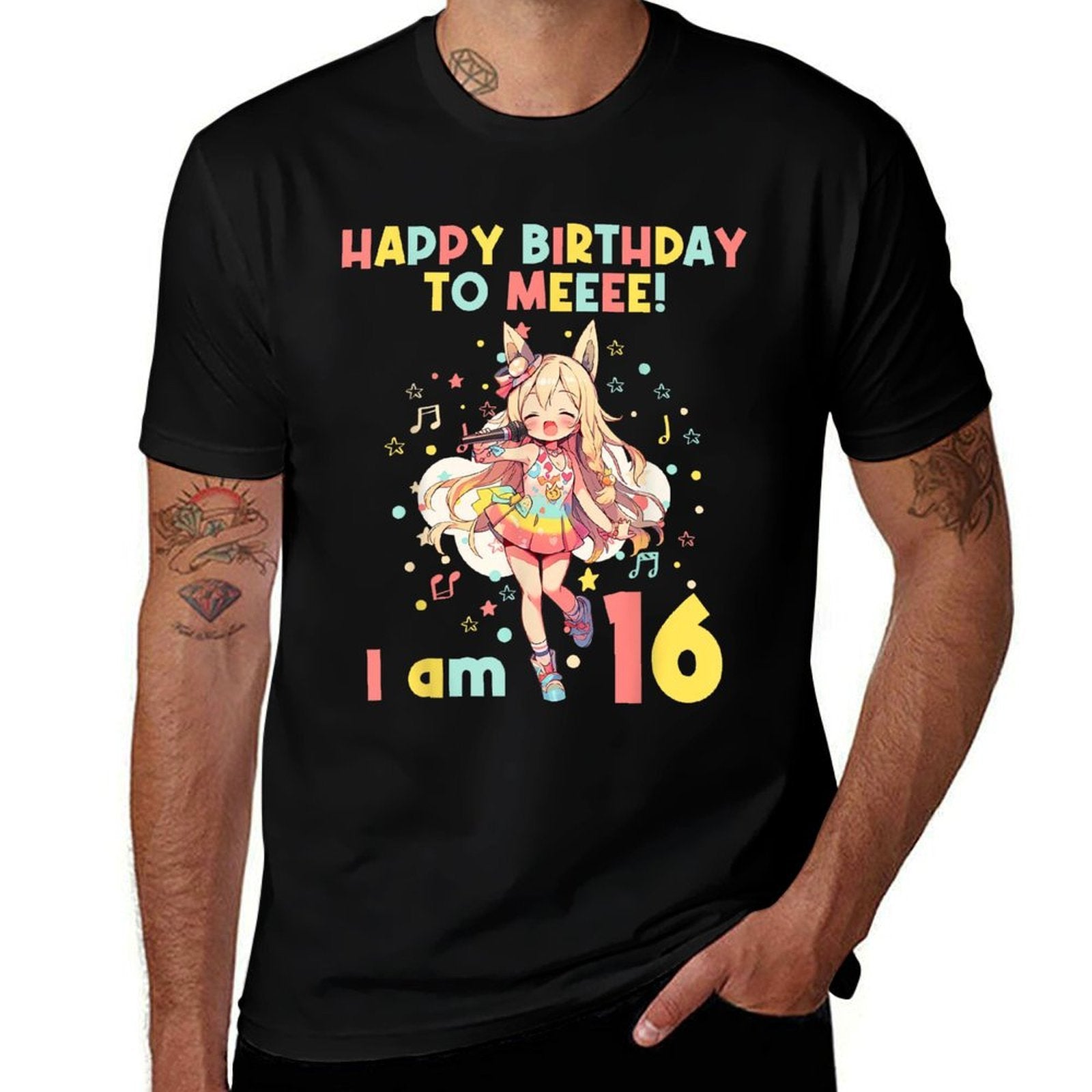 16 Years Old 16th Birthday for Girl Anime 16 Birthday  Affordable Price T-Shirt
