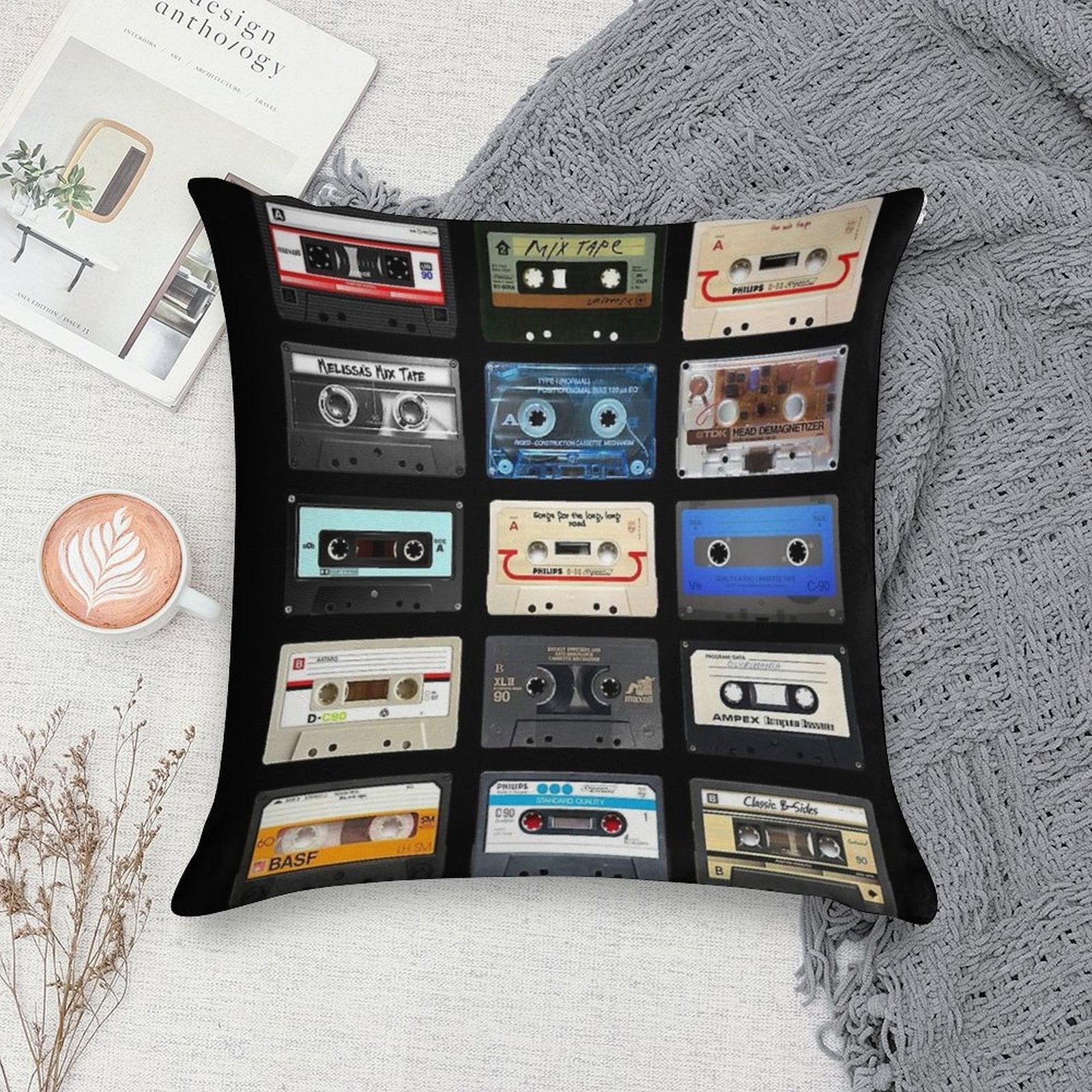 #Music Soft Fade-Resistant Throw Pillow