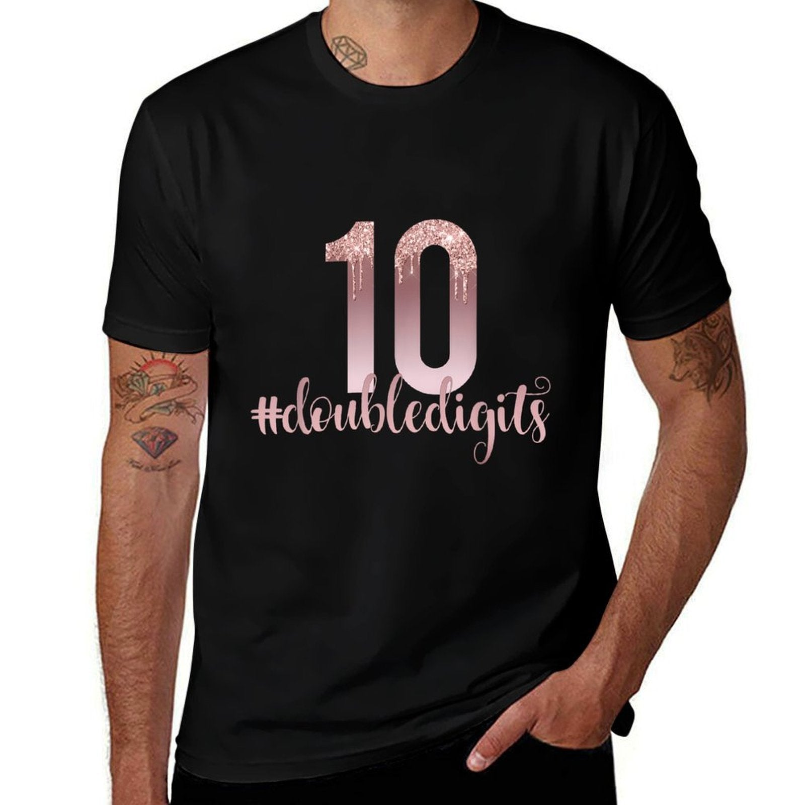 10th Birthday Two Digit Girl Ten Dripping Rose  Classic T-Shirt