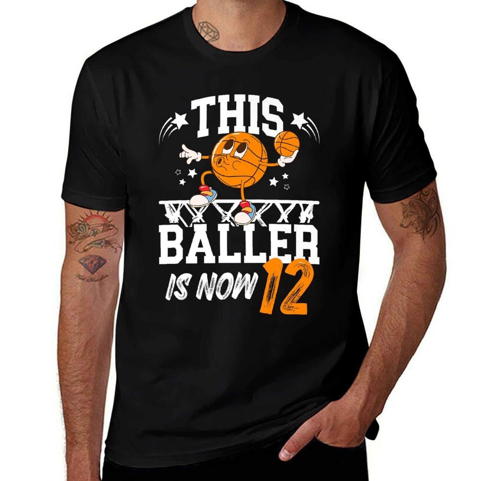 12th Basketball Birthday Twelve Year Old Basketball Player Premium  Versatile T-Shirt