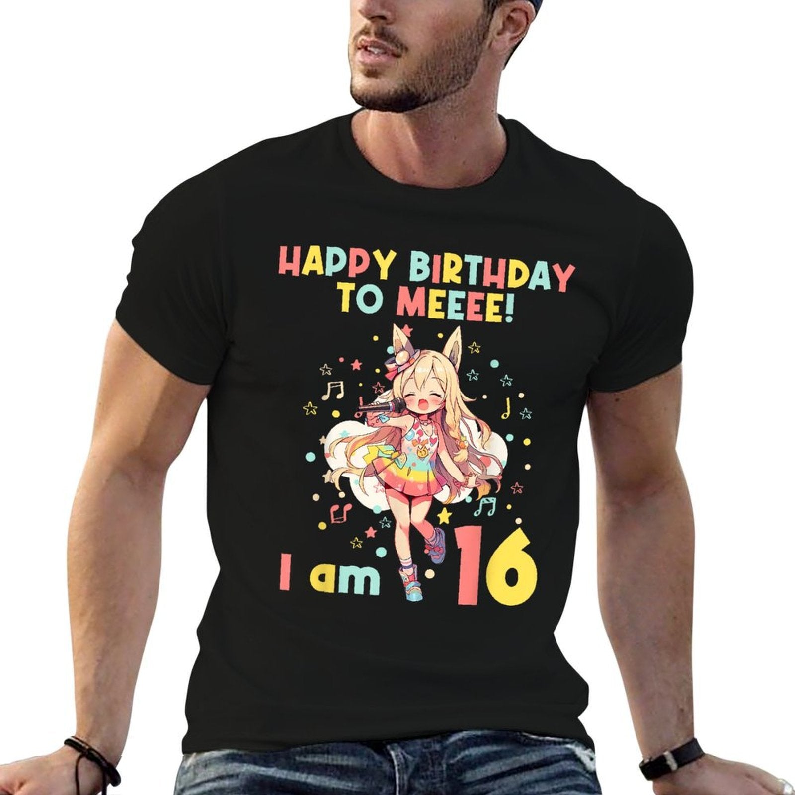 16 Years Old 16th Birthday for Girl Anime 16 Birthday  Affordable Price T-Shirt