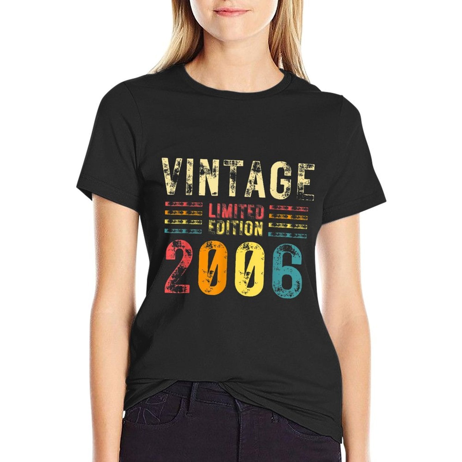 17 Year Old Gifts Vintage 2006 Limited Edition 17th Birthday  Oversized Silhouette T-Shirt