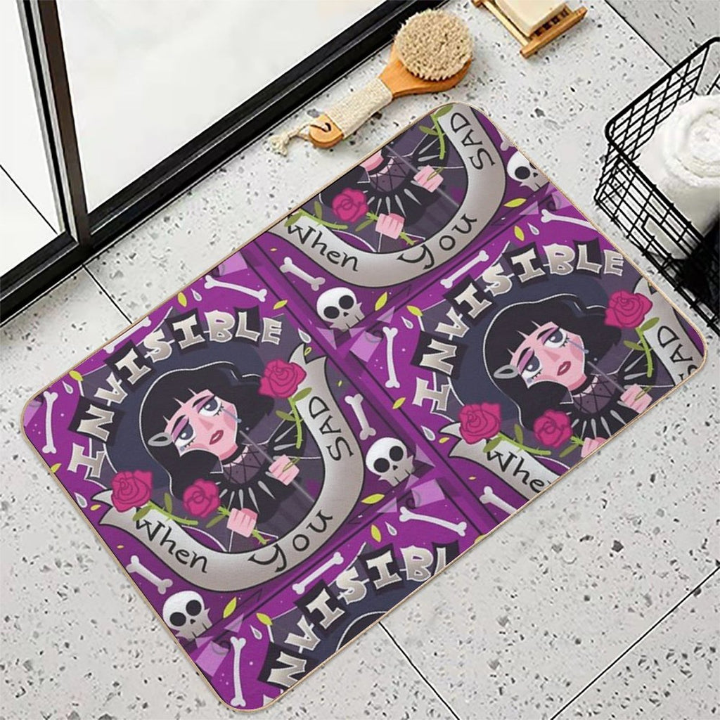 Invisible When You're Sad  Long-Lasting Bath Mat