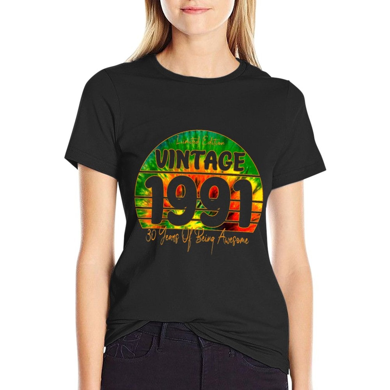 30 Years Old Vintage 1991 Limited Edition 30th Birthday  Tagless Design T-Shirt