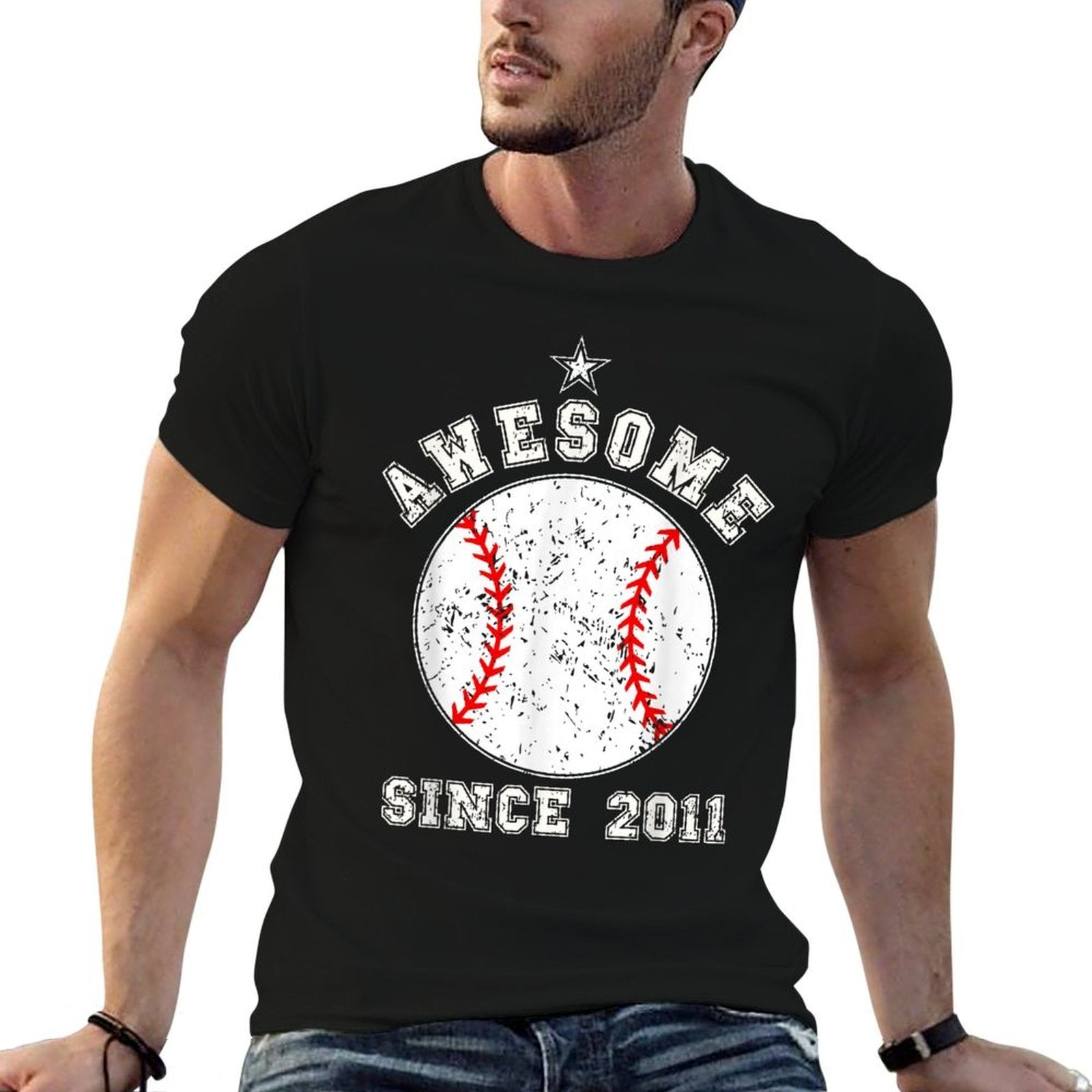 14 Year Old Boy Baseball Awesome Since 2011 14th Birthday  Odor-resistant T-Shirt
