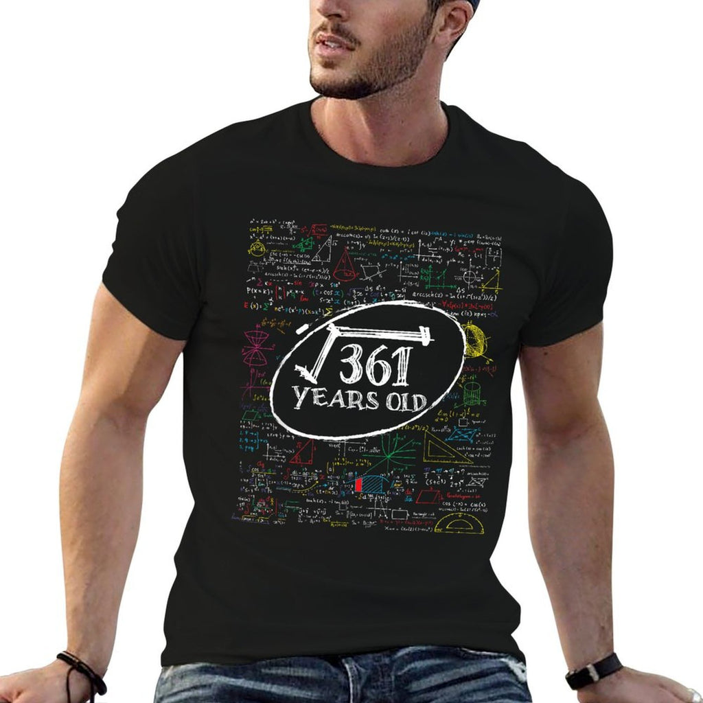19 Years Old Birthday Mathematics Square Root 361  High-quality Stitching T-Shirt