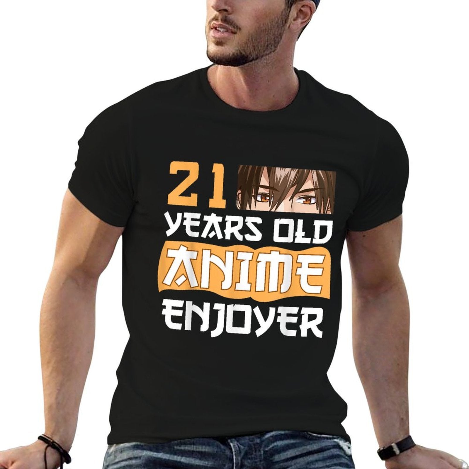 21st Birthday Kawaii Anime Otaku 21 Years Old Anime Enjoyer  Eco-friendly Material T-Shirt