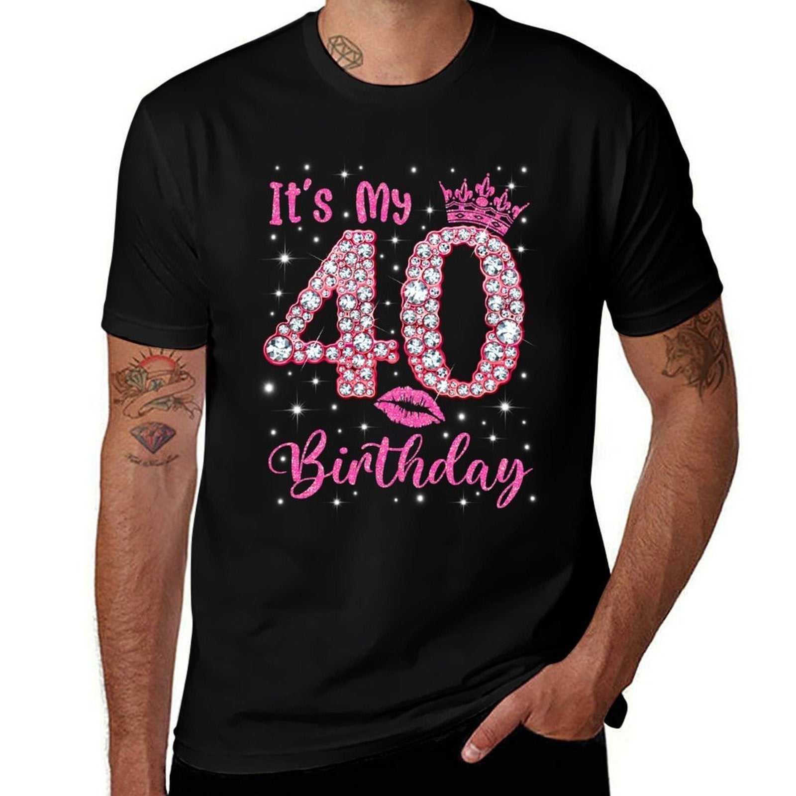 40 It&#39;s My Birthday 1982 40Th Birthday Gift For Womens  High-quality Stitching T-Shirt