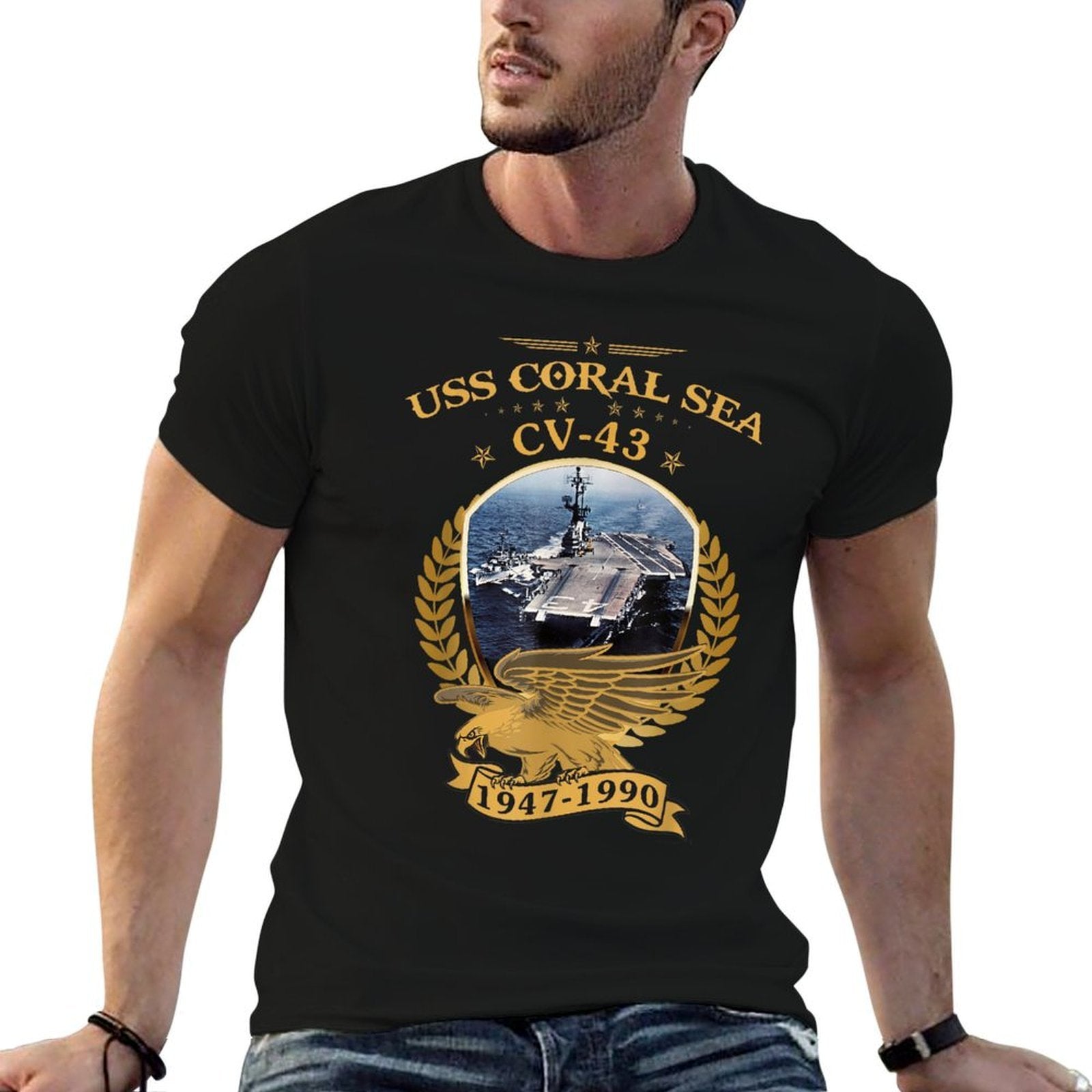 1947-1990 USS Coral Sea (CV-43)  Quick-drying T-Shirt