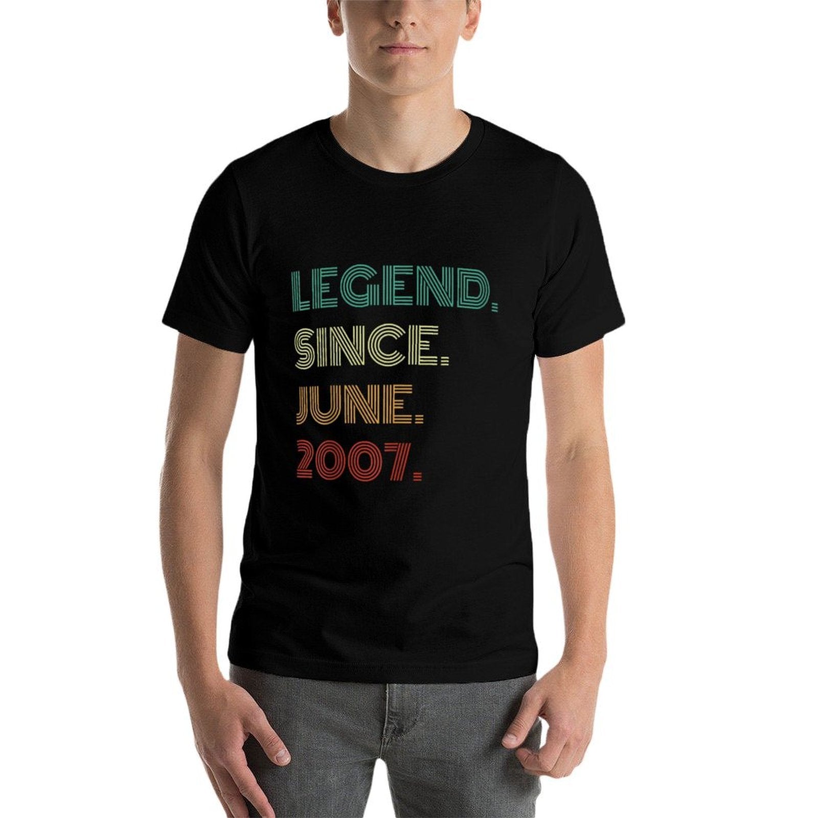 18 Years Old Legend Since June 2007 18th Birthday  Graphic-printed T-Shirt