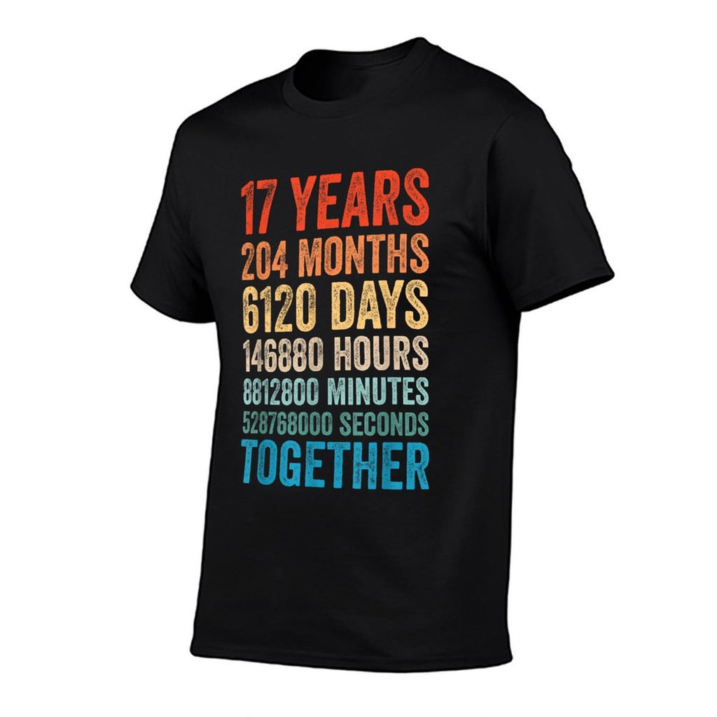 17 Year Anniversary Him Her Couple 17th Wedding  Soft T-Shirt
