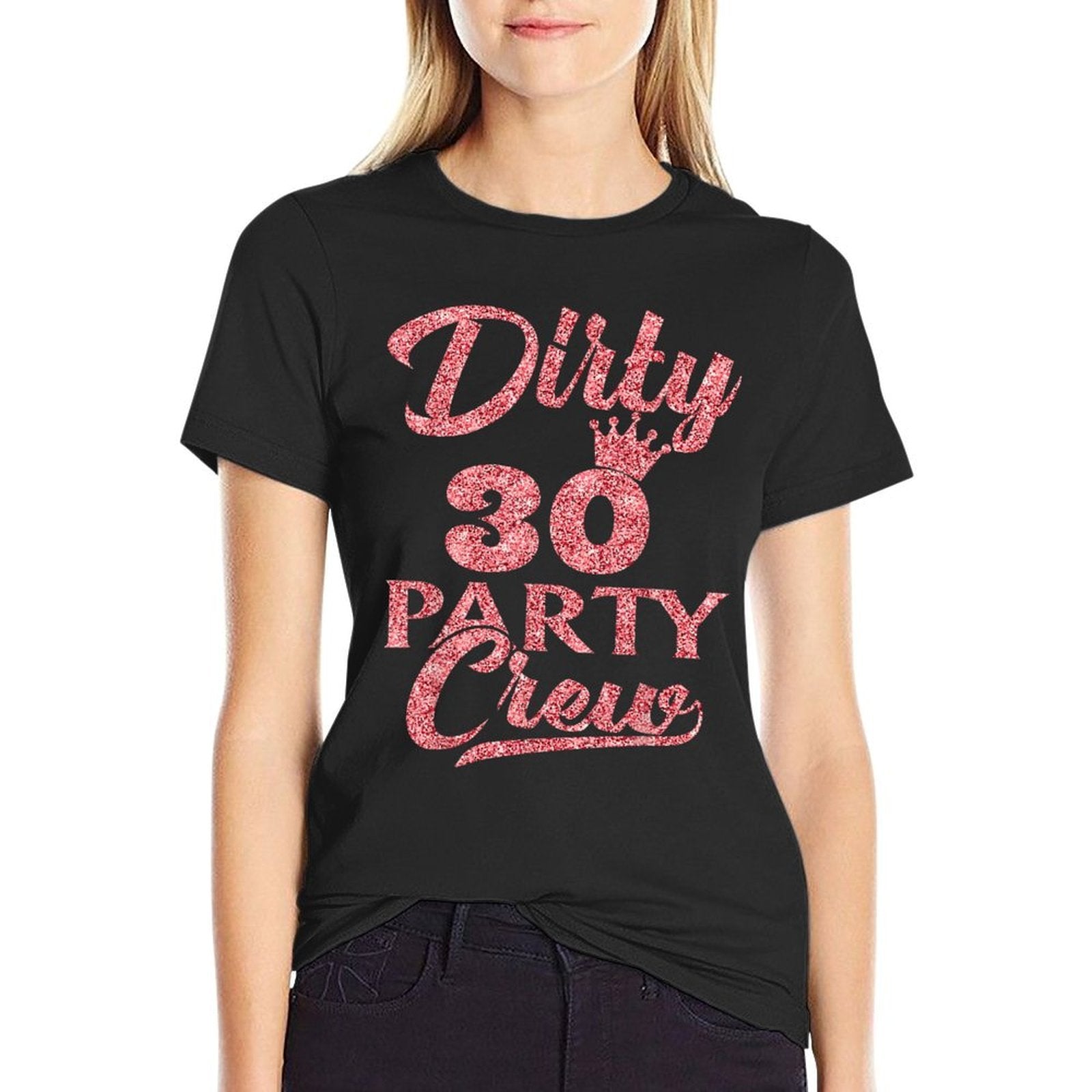 30 Party Crew 30th Birthday Squad Crew Fun Dirty 30  Lightweight T-Shirt