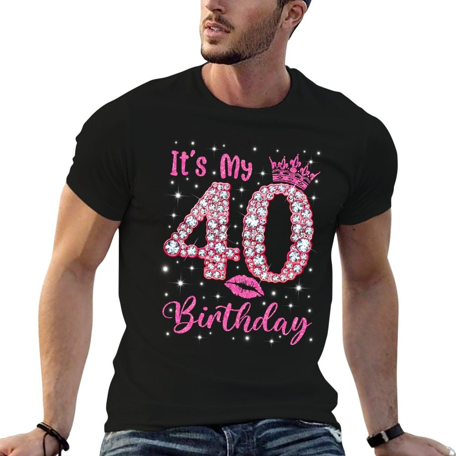 40 It&#39;s My Birthday 1982 40Th Birthday Gift For Womens  High-quality Stitching T-Shirt