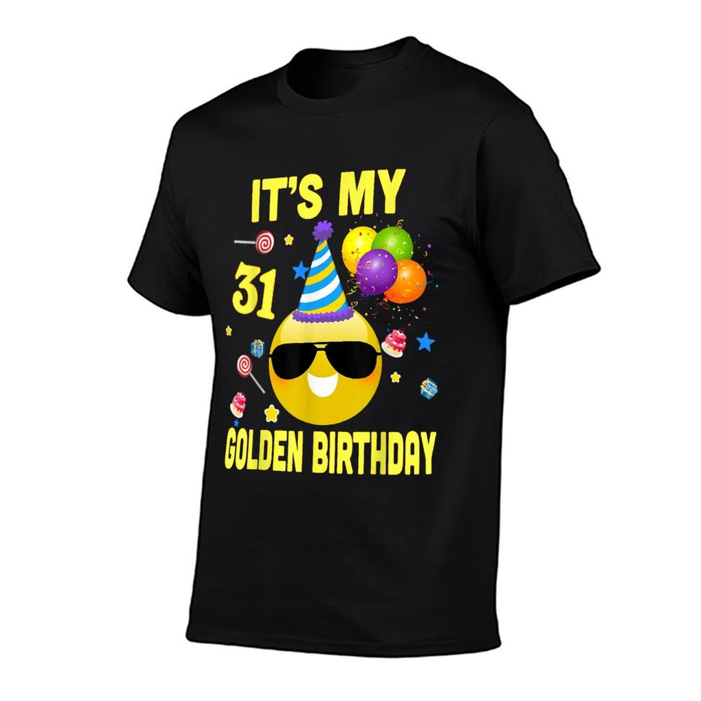 31st Birthday Gifts It's My Golden Birthday 31 Years Old WY2  Heathered Texture T-Shirt