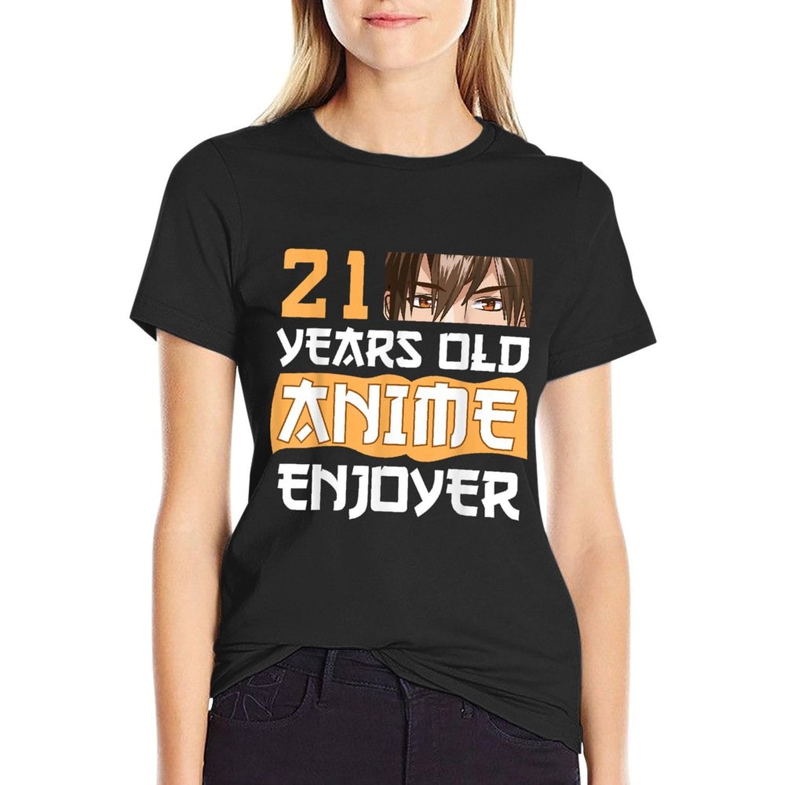 21st Birthday Kawaii Anime Otaku 21 Years Old Anime Enjoyer  Eco-friendly Material T-Shirt