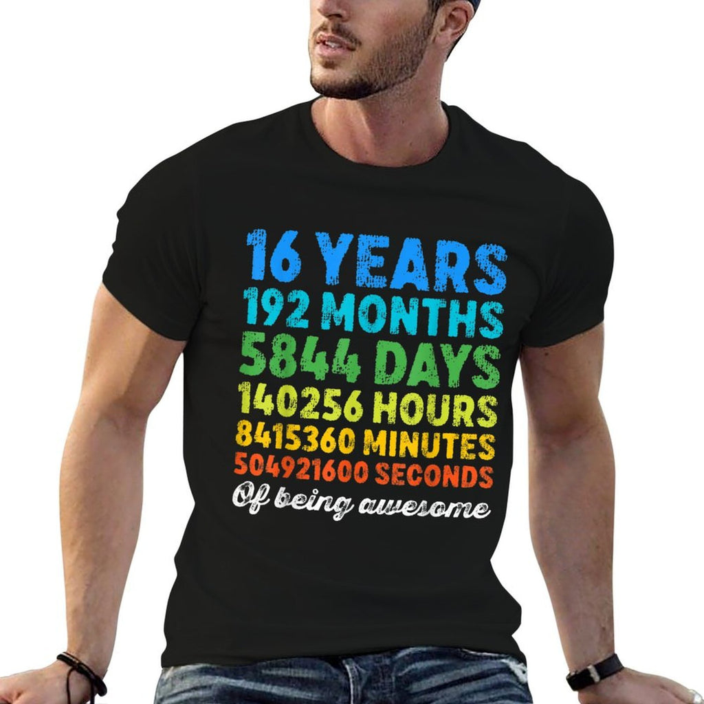16 Years Old 16th Birthday Vintage Retro Countdown  Stretchy T-Shirt