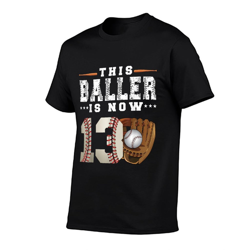 13 Years This Baller Is Now 13 Kids Baseball 13th Birthday  Vintage-inspired T-Shirt