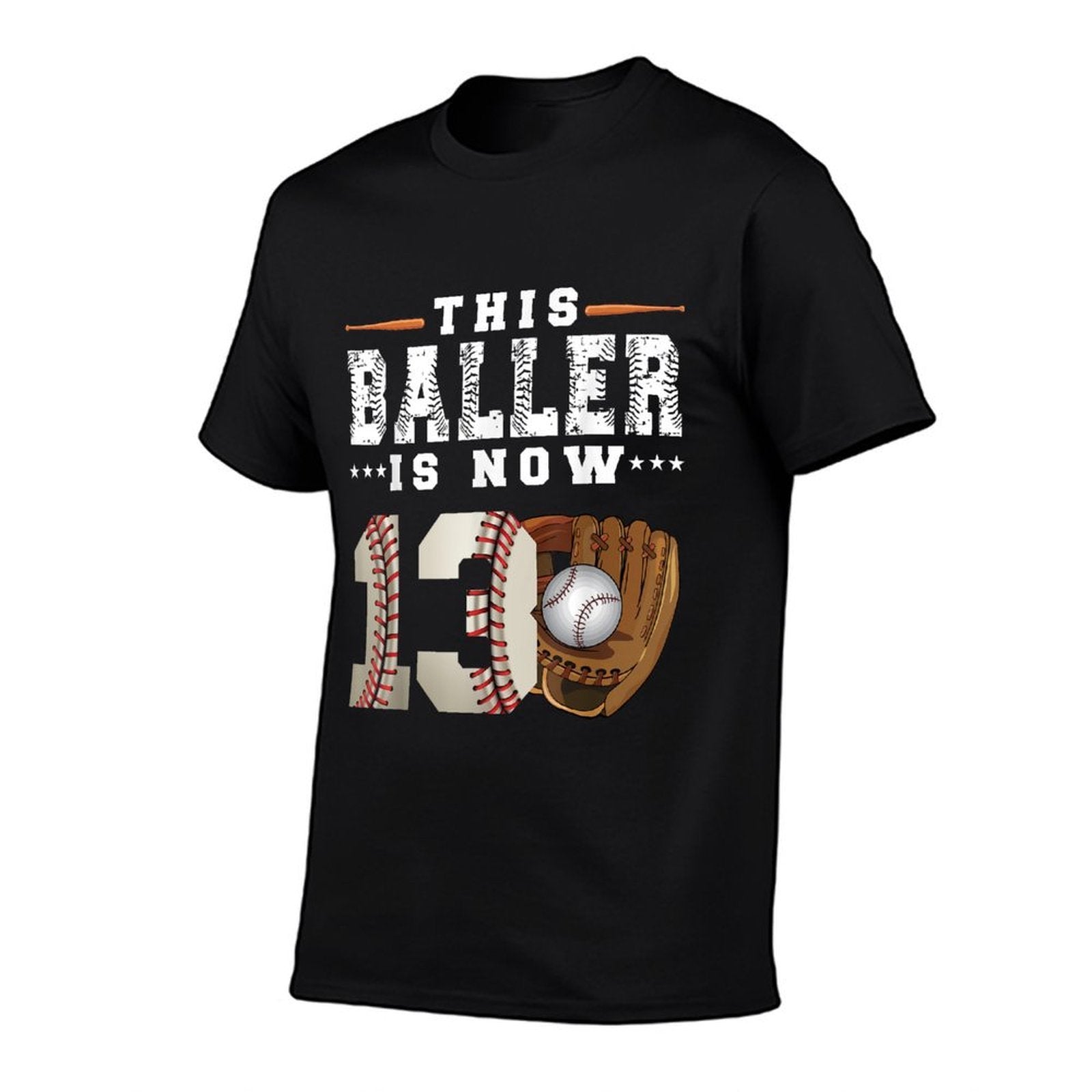 13 Years This Baller Is Now 13 Kids Baseball 13th Birthday  Vintage-inspired T-Shirt