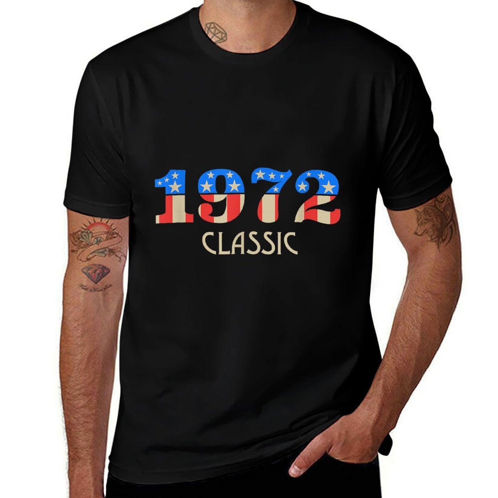 1972 Classic Rock Vintage Rock And Roll Style 50th Birthday  Classic T-Shirt