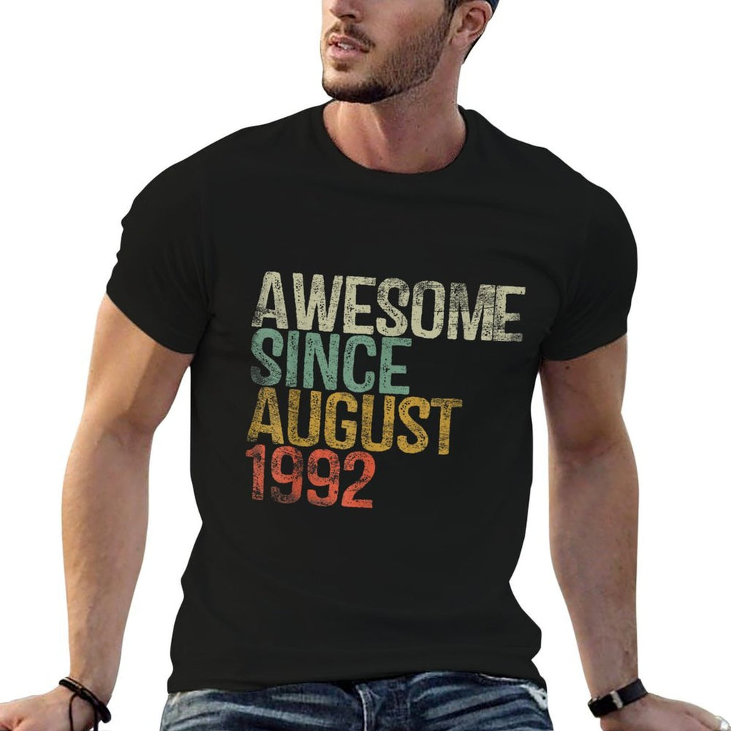30th Birthday Gifts Awesome Since August 1992 30 Year Old Comfortable T-Shirt