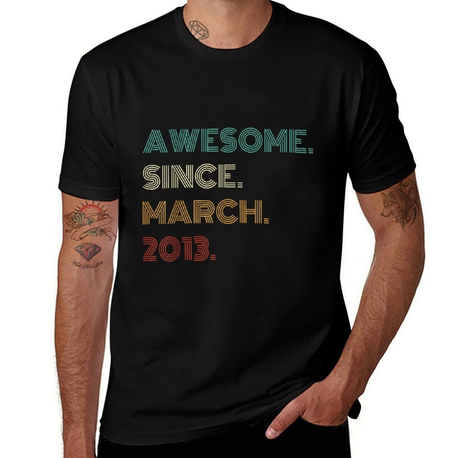 12 Years Old Awesome Since March 2013 12th Birthday  Classic T-Shirt