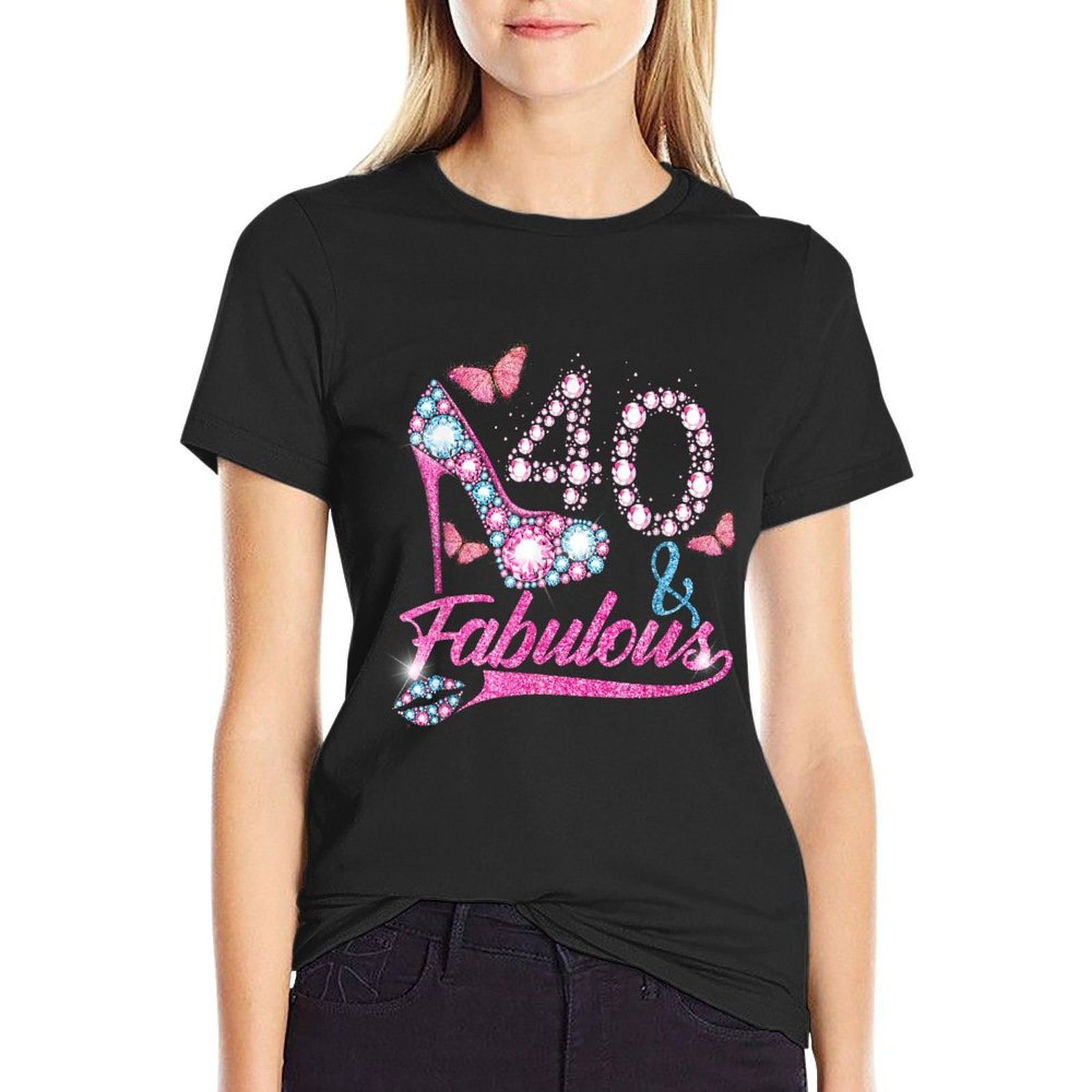 40 Year Old Gifts 40 & Fabulous 40th Birthday For Women Girl  Versatile T-Shirt