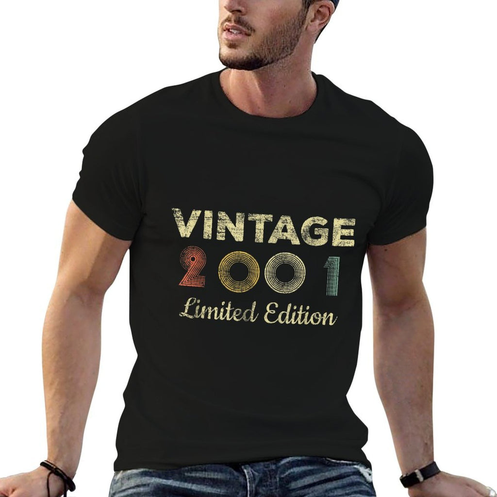 21 Year Old Gifts Vintage 2001 Limited Edition 21st Birthday  Trendy Pattern T-Shirt