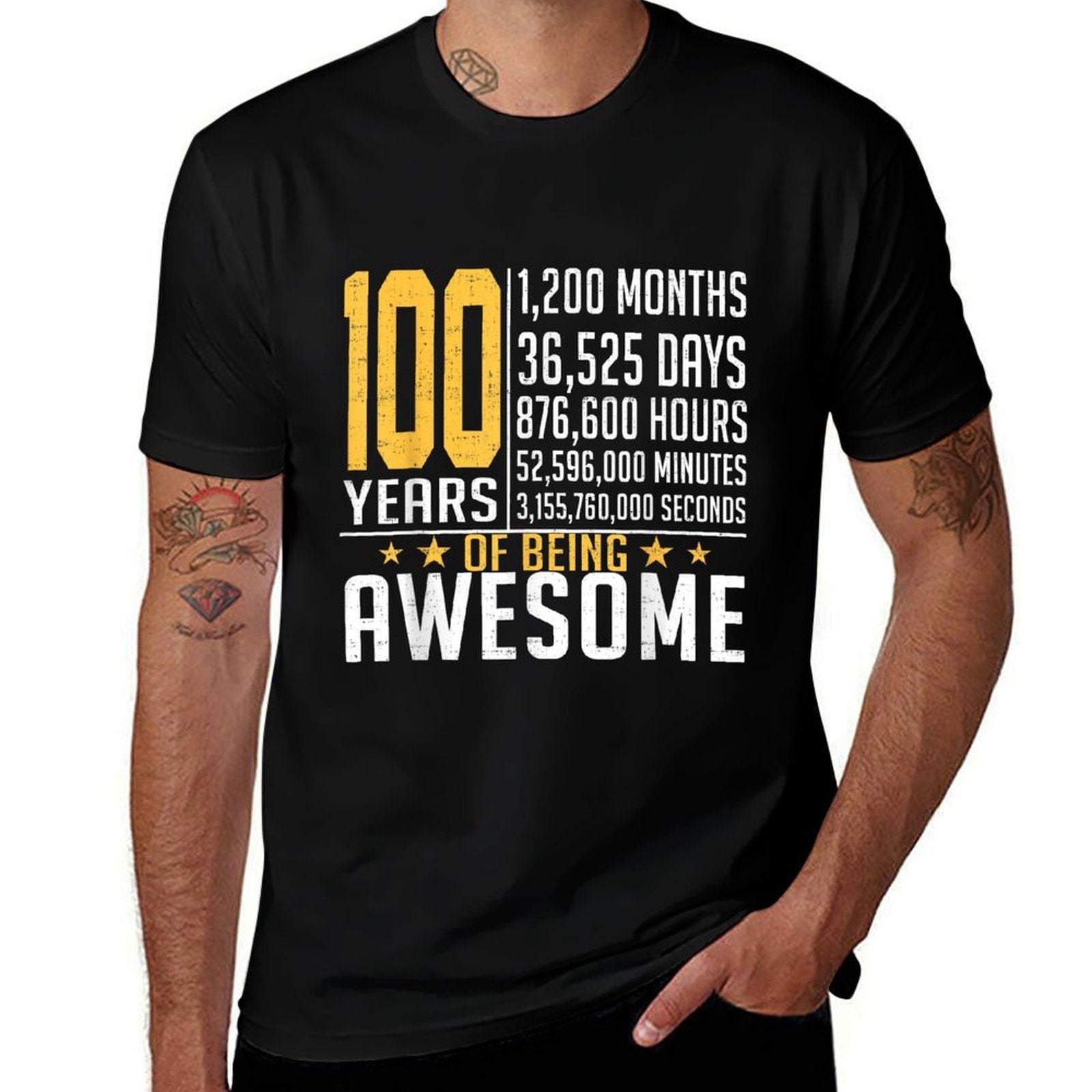 100th Birthday 100 Years Old  Wrinkle-resistant T-Shirt