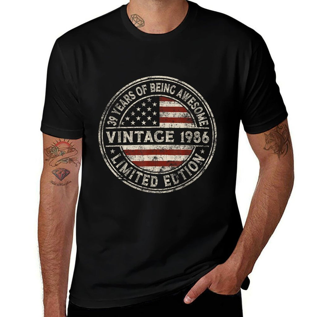 39th Birthday Vintage 1986 Limited Edition American  Breathable T-Shirt