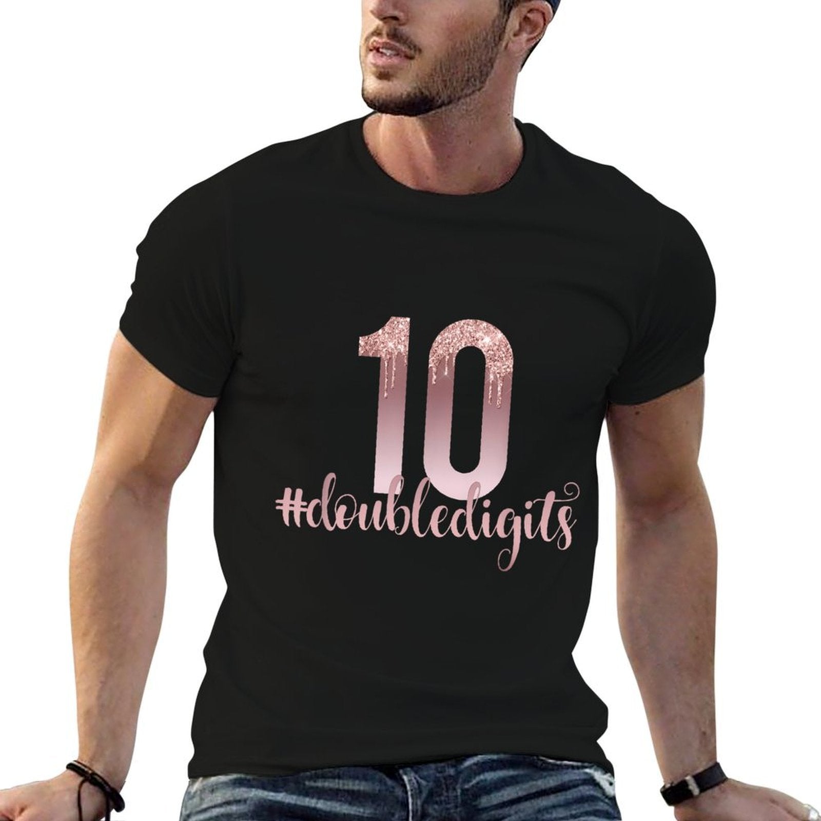 10th Birthday Two Digit Girl Ten Dripping Rose  Classic T-Shirt