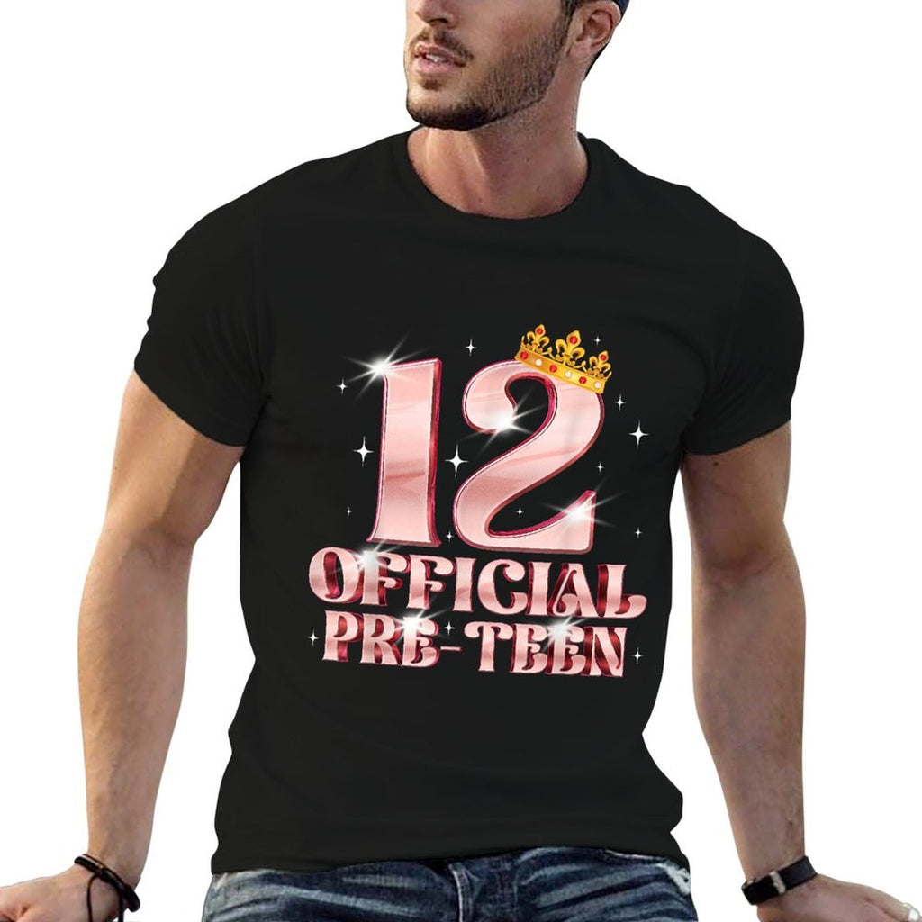 12th Birthday Girls 12 Years Old Official PRE-TEEN  Durable T-Shirt