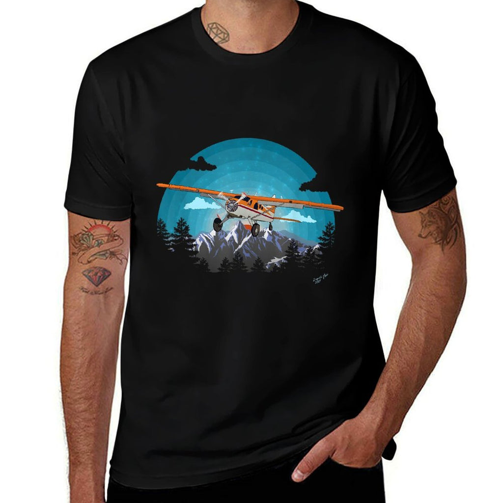 &#34;Twilight Flight&#34;  Beaver Bushplane Airplane Flying Pilot  Wrinkle-resistant T-Shirt