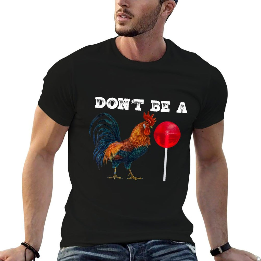 #Premium Rooster Lollipop  Rolled Sleeves T-Shirt