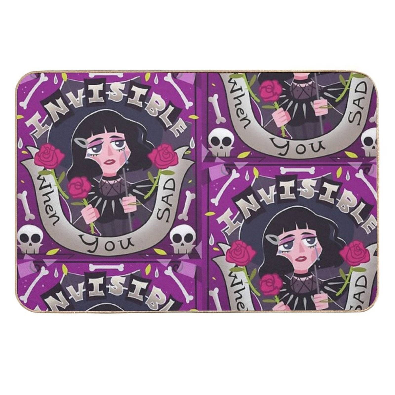 Invisible When You're Sad  Long-Lasting Bath Mat